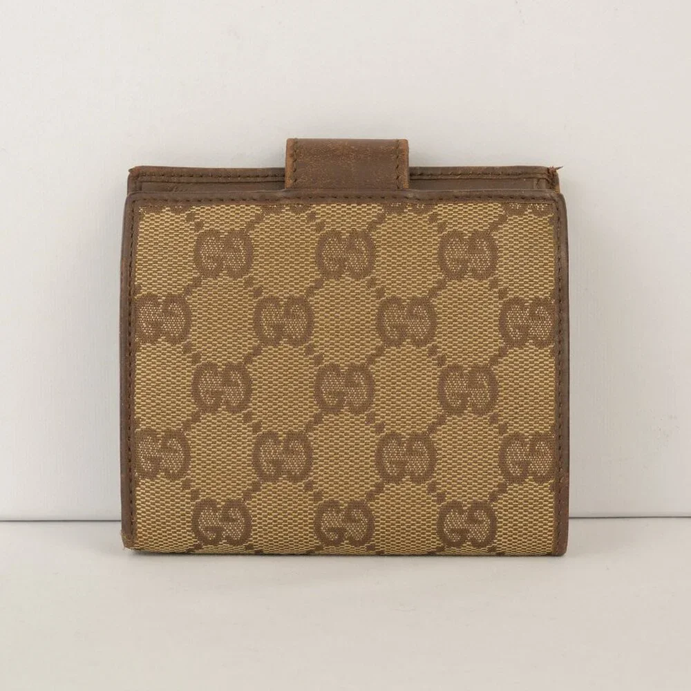 Gucci GG Canvas Monogram Bifold Wallet, Brown/Tan